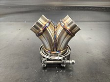 2-1 V Band Merge Collector 2.25- 3 .065 304 Stainless Tig Welded Turbo Exhaust