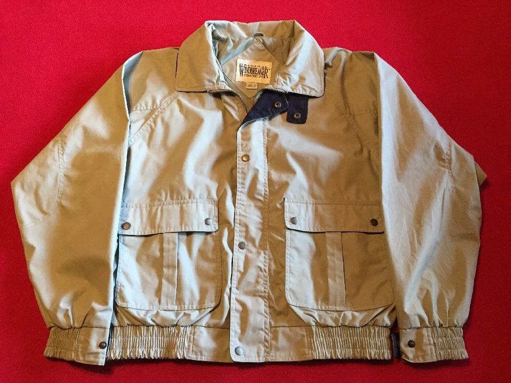 New Men's Original Water Resistant Windbreaker Jacket Size Large NWOT