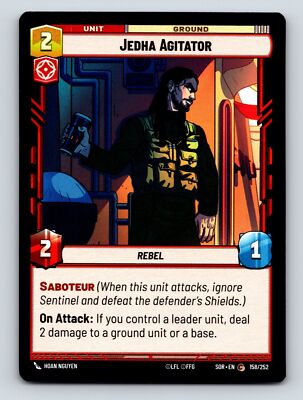 Aggression Rebel Jedha Agitator Saboteur Ground Unit On Attack Shields