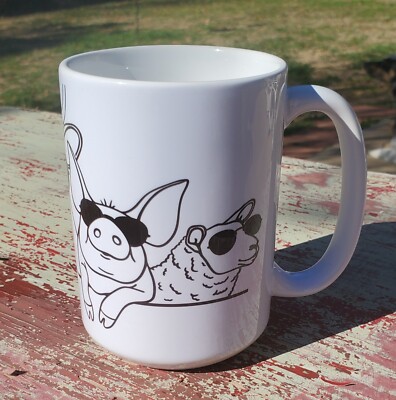 Cool Farm Animals Wearing Sunglasses 15 Ounce Ceramic Coffee Mug | eBay