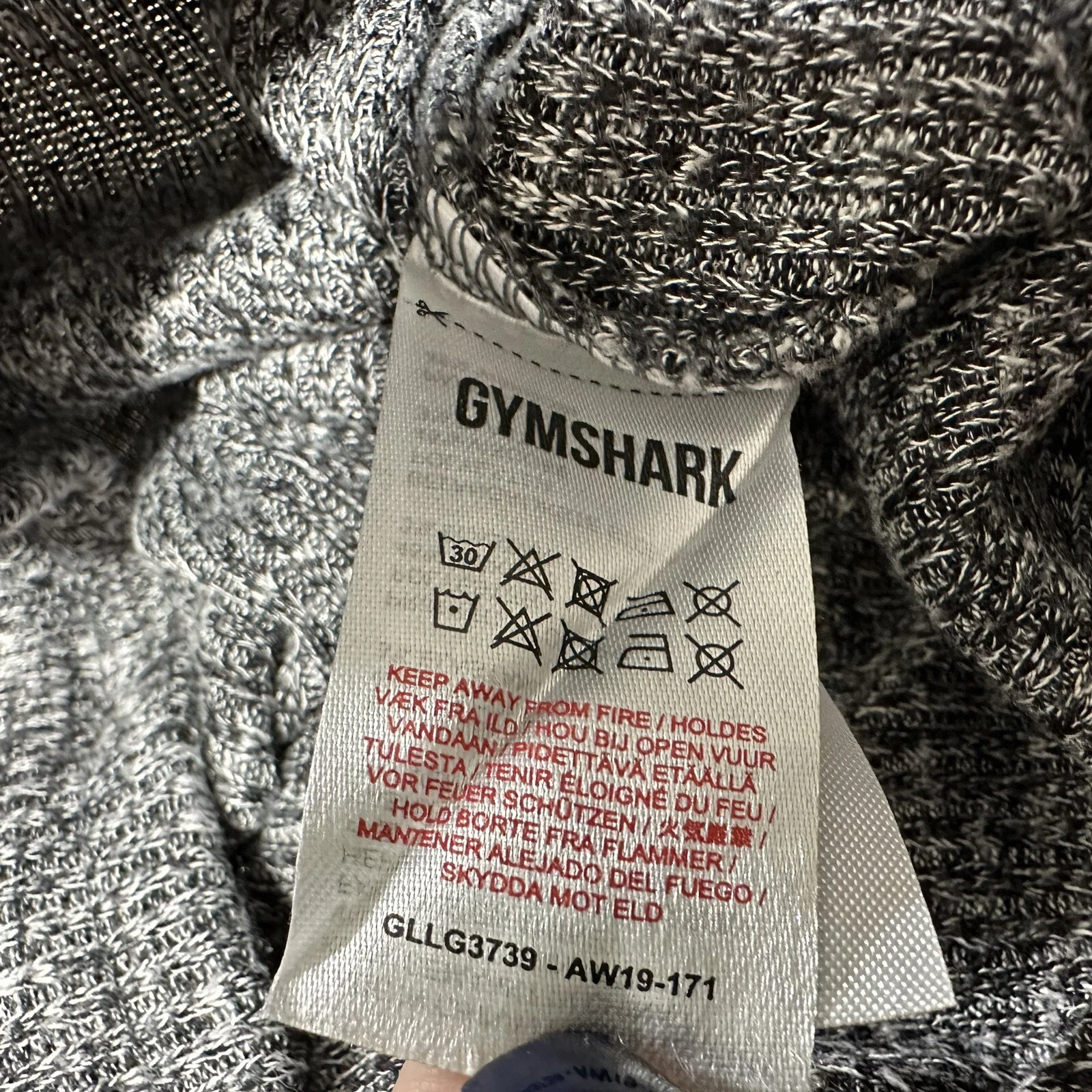 gymshark skinny heathered marl high rise pockets sweatpants