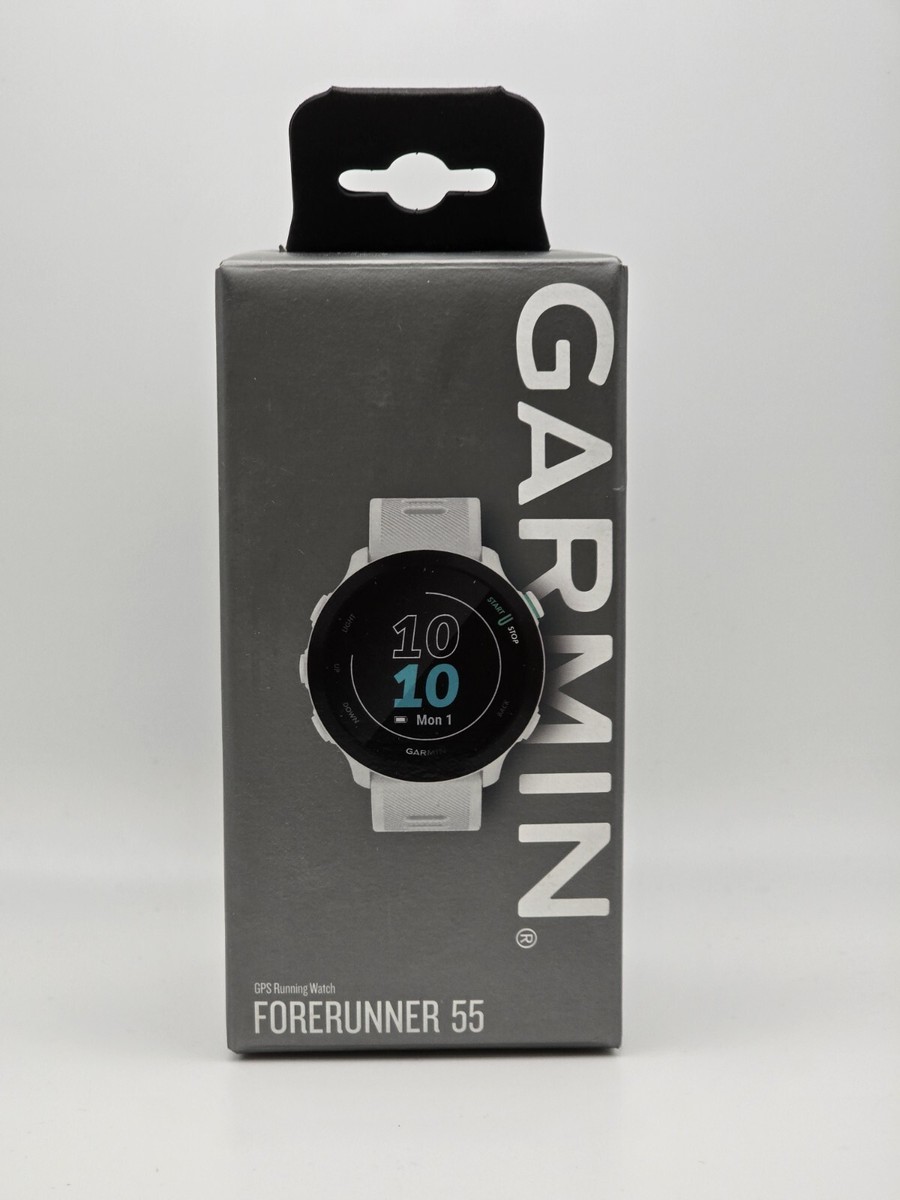 Garmin Forerunner 55 White GPS Running Smartwatch - Open Box