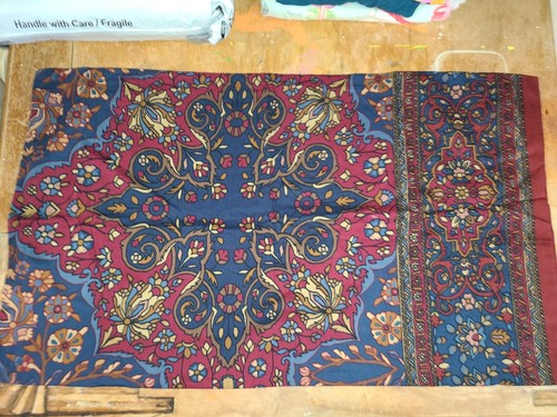 Ralph Lauren "Blue Dark Red Medallion" Standard Pillowcase