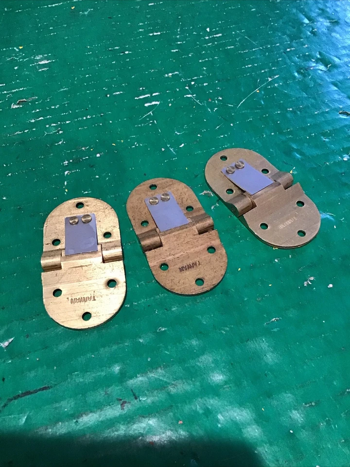 (3) Bandeja de mayordomo de latón macizo bisagras abatibles mesa de comedor escritorio bisagras de solapa plegables Foto 4 de 4