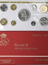 Monaco Ranieri III - Coin Set 1976 (9 monete FdC) - 50 franchi Argento - Raro!