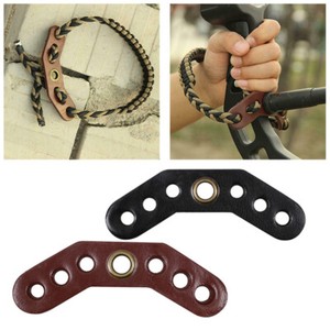 Archery-Compound-Bow-Wrist-Sling-Braided-Cord-Rope-Leather-Sheet-12-4-0-5cm