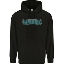 Snowboarding Snow Board Mens 80% Cotton Hoodie