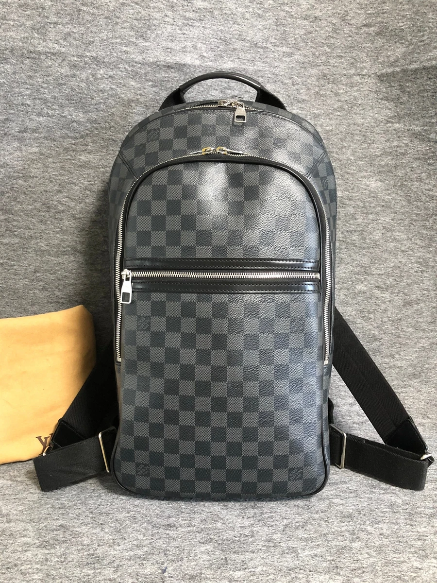 Authentic Louis Vuitton Damier Graffit Black Michael Backpack Day Bag N58024