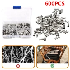 600PCS Tin-coated Copper Uninsulated Crimp Terminal 0.5mm²-6.0mm² Ferrules End