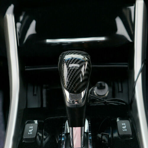 Interior Decor For Honda Accord 13-17 Carbon Fiber Gear Shift Knob Cover Trim - Picture 5 of 7