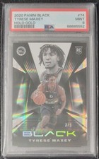 2020-21 Panini Black TYRESE MAXEY Rookie RC HOLO GOLD #3/5 SSP PSA 9 🔥 🔥 