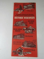 Vintage Madeline Island Travel Brochure WI historical Society Historic WI B5254