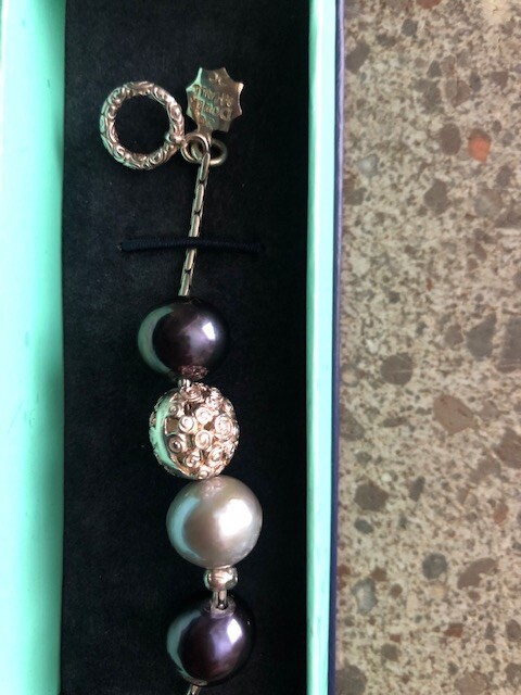 Dower & Hall Rare Spiral Collection Silver dove grey & peacock freshwater pearls image 3