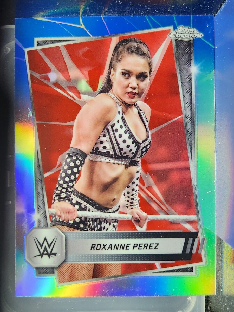2025 Topps Chrome WWE - Roxanne Perez #44 Blue Geometric Refractor