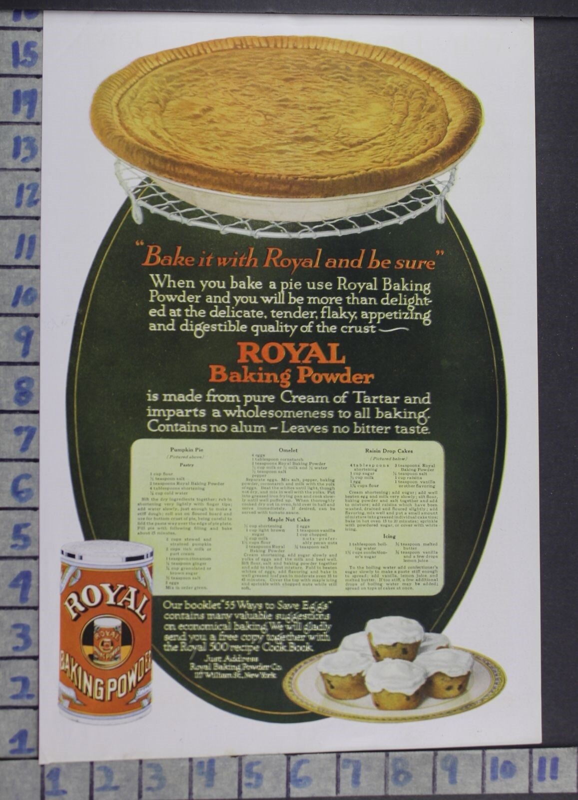 1917 ROYAL BAKING POWDER PIE COOK MUFFIN KITCHEN FOOD BAKE VINTAGE AD