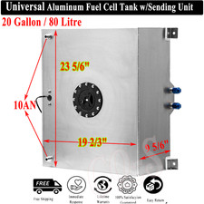 20 Gallon 80 Litre Universal Aluminum Fuel Cell Tank W Sending Unit