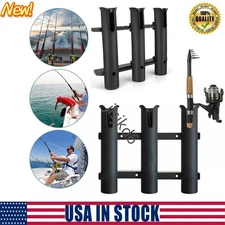 3 Tube Boat Fishing Rod Holder w/Screws for Marine Kayak Side Mount Removable