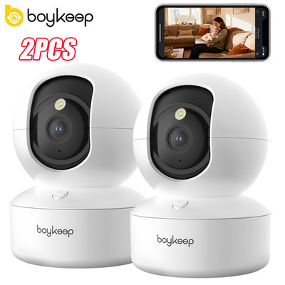 boykeep 2K PTZ Überwachungskamera WLAN Kamera 2 Wege-Audio Auto-Tracking 2PCS