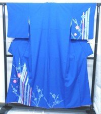 Boro Japanese Kimono Aged Textile Robe Synthetic Fiber Lined Pattern Japan