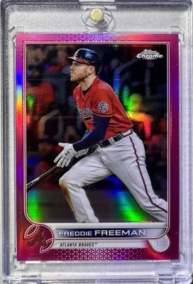 FREDDIE FREEMAN RARE TOPPS CHROME PINK REFRACTOR INVESTMENT CARD ATLANTA BRAVES