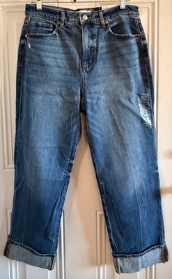 Loft Denim Women s Pants Blue With Cuffed Hem Size 30/10 Straight