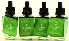 QTY 4 Bath  Body Works EUCALYPTUS MINT Wallflowers Home Fragrance Oil Refills