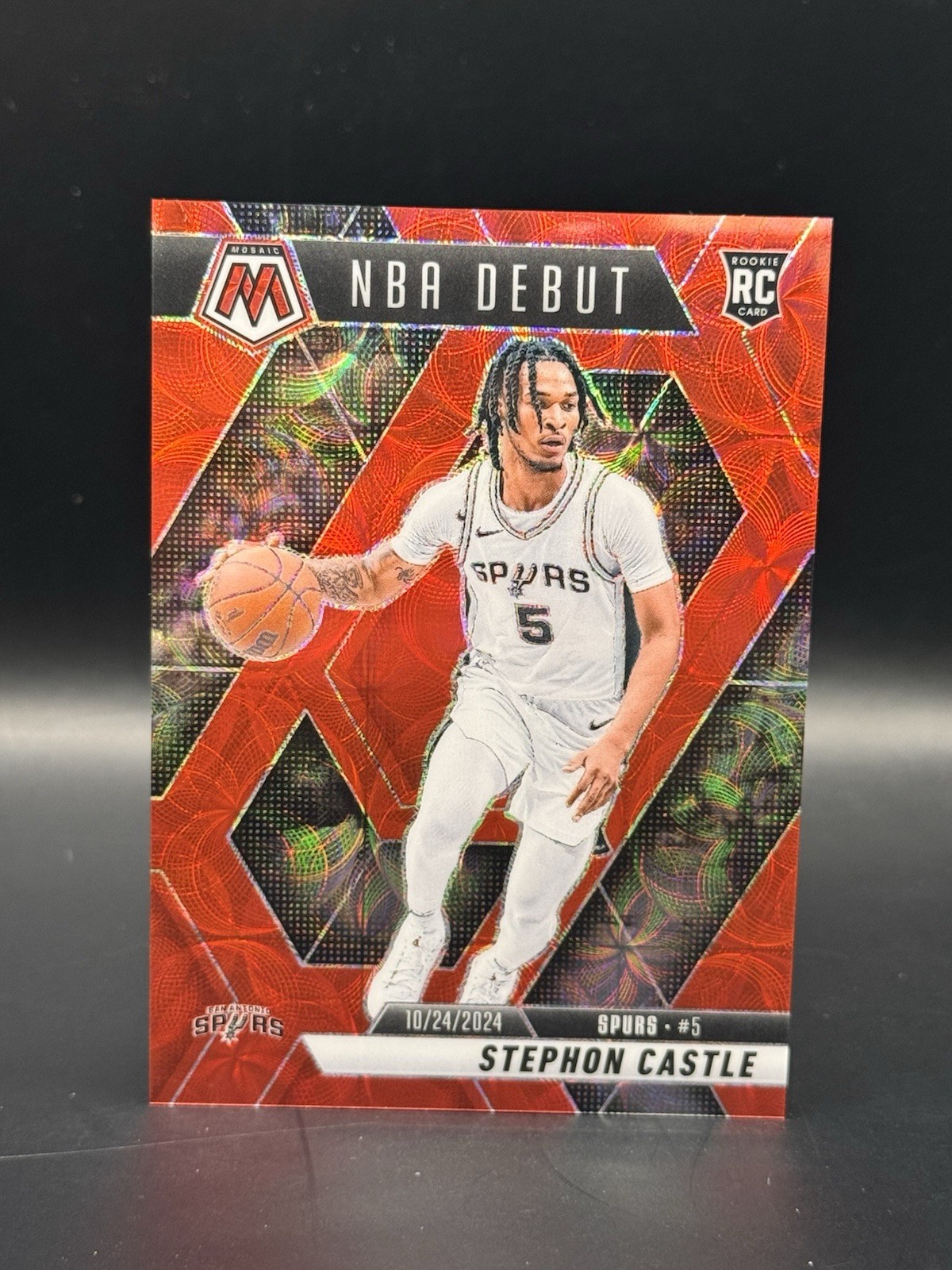 STEPHON CASTLE - 2024-25 Mosaic Basketball #267 - INTERNATIONAL RED /75 - RC