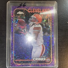 2024 Topps Chrome - Josh Cribbs #33 Purple Speckle Refractor /275