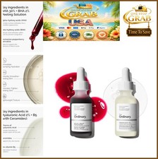AHA 30 BHA 2 Peeling Solution Hyaluronic Acid Face Serum Exfoliating Skincare