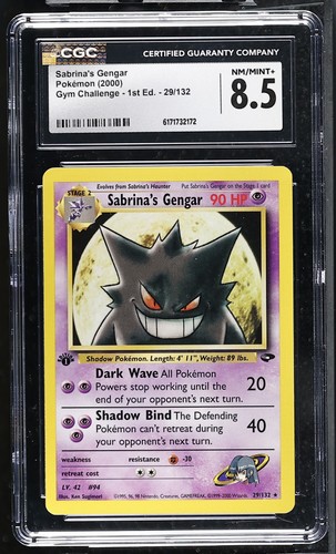Sabrina's Gengar (1st Edition) graded CGC 8.5 for sale on eBay