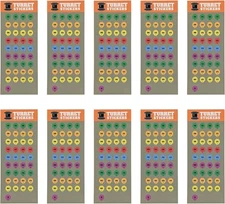 10 Rifle Scope Turret Sticker Sheets- Scope Dope Stickers for Long Range Shootin