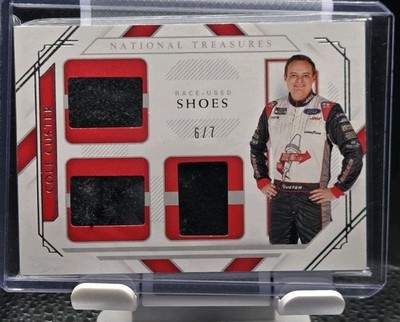 2021 Panini National Treasures NASCAR Cole Custer Triple Race Used Shoes 6/7
