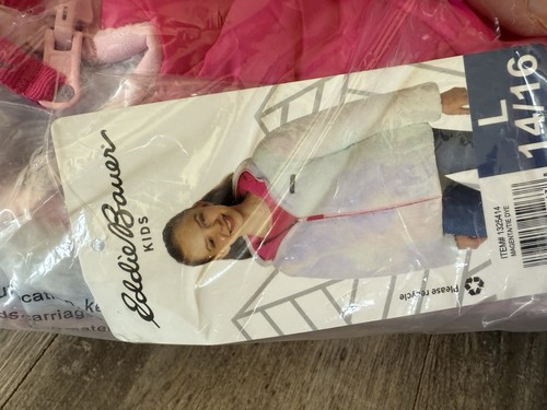 Eddie Bauer Girls' Youth Reversible Plush Jacket - Pink Size Large 14/16 - Picture 6 of 8