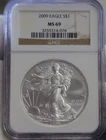 2009 US Silver Eagle $1 NGC MS69