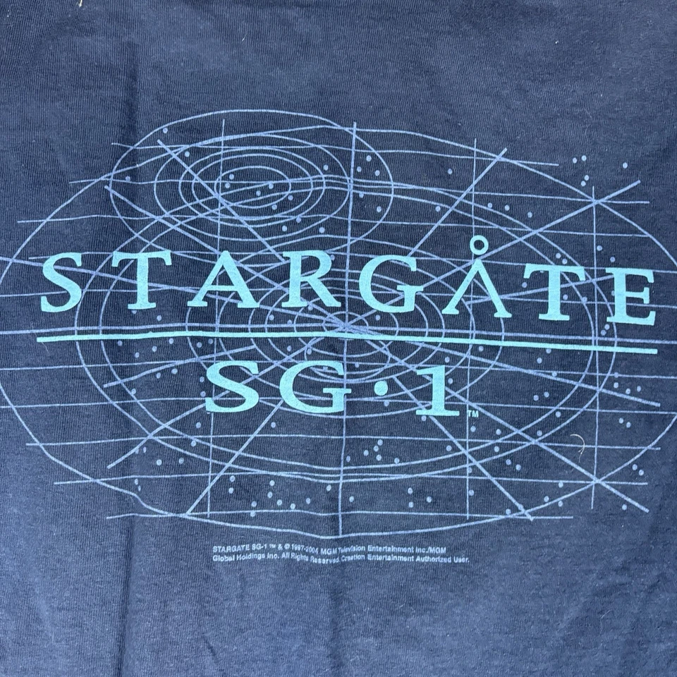 Vintage Stargate SG-1 Shirt Mens M Black Long Sleeve Sci-Fi TV Show 2004 Promo - Image 3 of 4