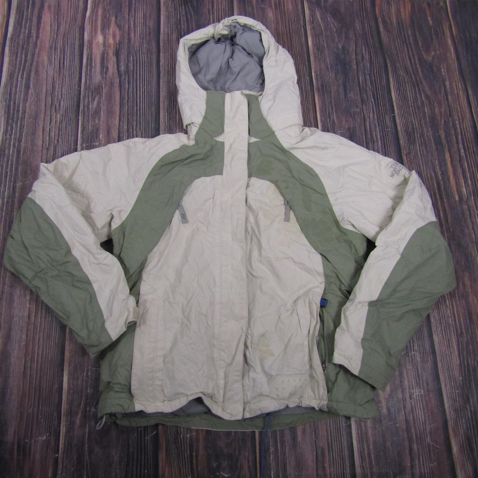 The North Face Jacket Womens Medium White Green HyVent Hooded Ski Winter Coat
Opens in a new window 