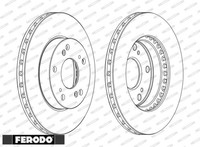 2X Bremsscheibe Ferodo DDF1939C 2 Bremsscheiben Vorderachse Vorne FüR Honda