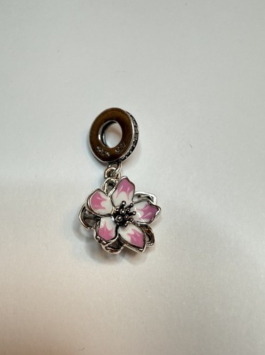 New PANDORA 925 Moveable Pink Cherry Blossom Charm 790667C01