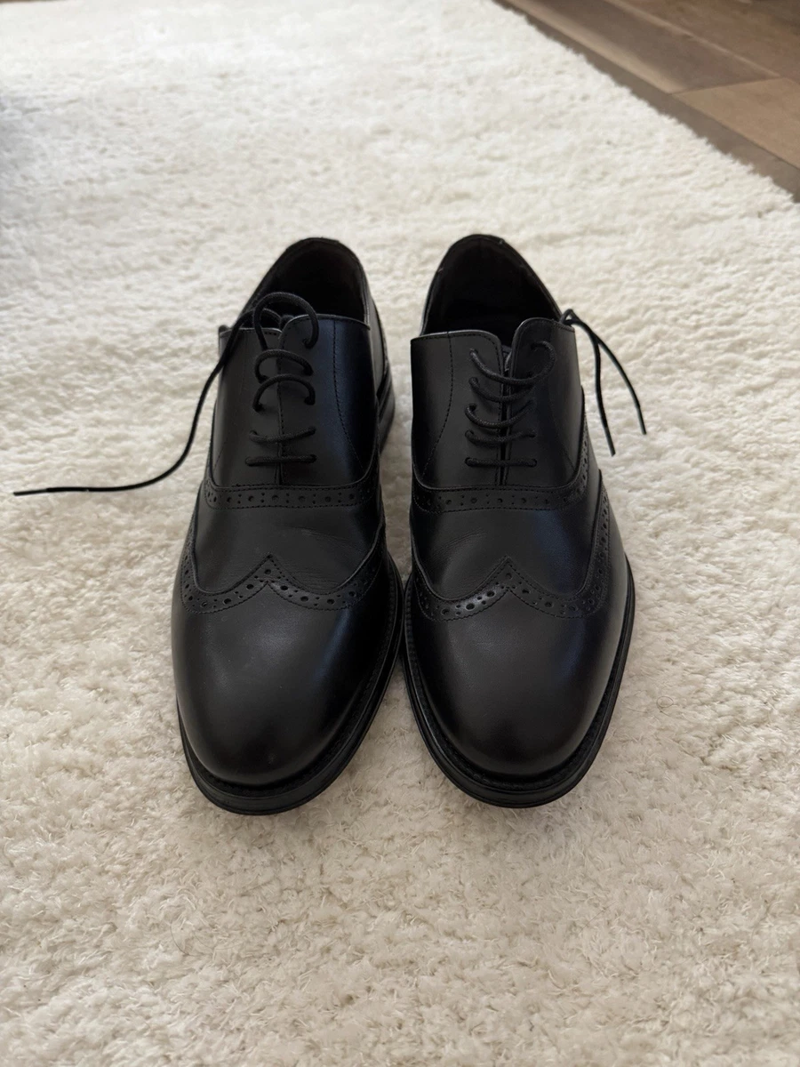 Massimo Dutti Men\'s Oxford shoe. Black Leather Size EU-45 2102/222/400 Lace Up Oxford shoes · Black, Brown | Massimo Dutti main image 4