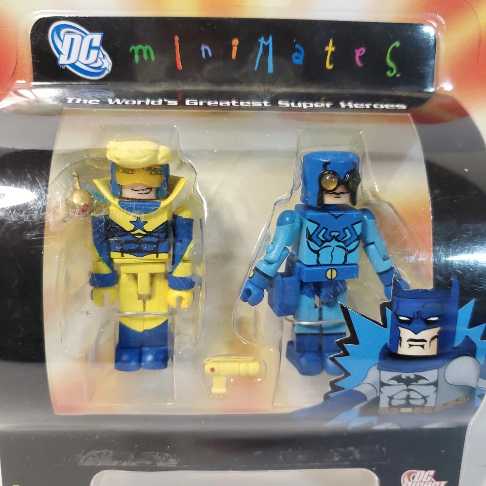 2006 DC Minimates BOOSTER GOLD + BLUE BEETLE 2" Figura Série 2 DANO NA CAIXA - Imagem 2 de 3