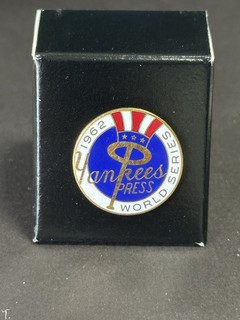 1962 World Series Press Pin New York Yankees
