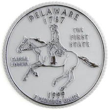 Delaware State Quarter Magnet by Classic Magnets