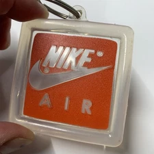Vintage NIKE AIR Max HANG TAG 80s ORANGE/Red KEYCHAIN Jordan 4 Key Ring