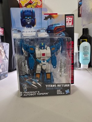 Transformers Titans Return Autobot Topspin + Headmaster Freezeout deluxe class