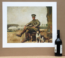 Alfred MUNNINGS print - 'no. 1' in edition - Sutherland cavalry officer and dog