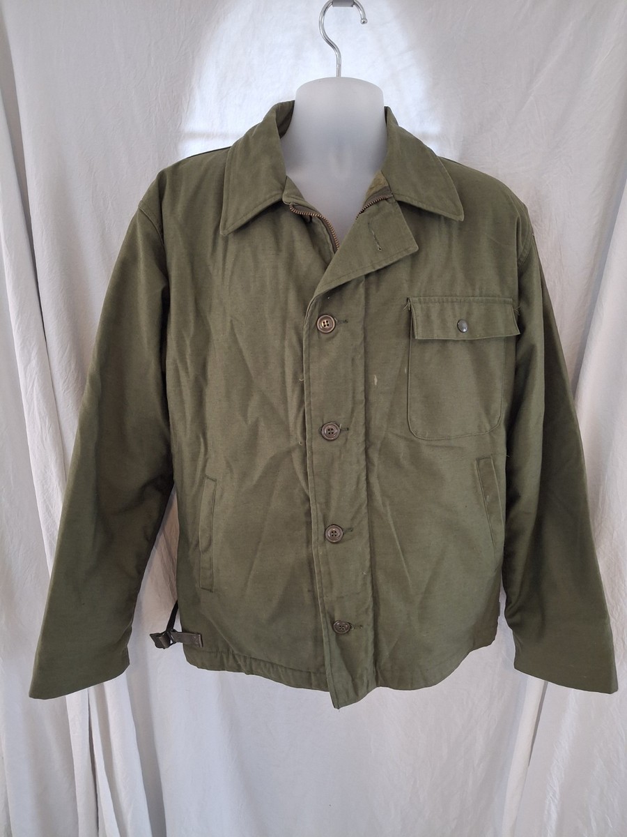 80s A2 デッキジャケット U.S.NAVY A-2 XLサイズ 80年代 米軍実物 A-