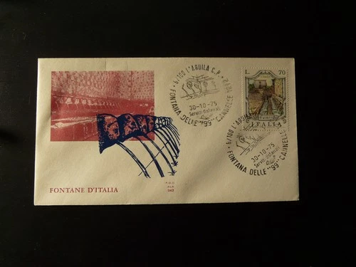 architecture fountain FDC Italy 1975 (1)