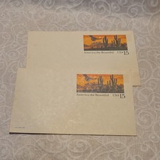 POSTCARD Unused 15 Cent America The Beautiful Postcards USPS 1988 LOT OF two