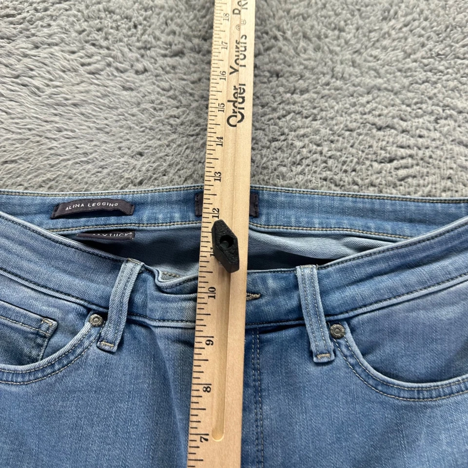 NYDJ Jeans Women Size 10 Blue Alina Legging High Rise Slim Stretch Light Wash - Image 3 of 4