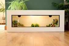 4ft x 16" x 18" Modern White Reptile Vivarium - LED Light Included
